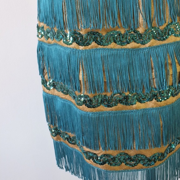 vintage flapper dress | 60s fringed flapper dress - Picture 15 of 16